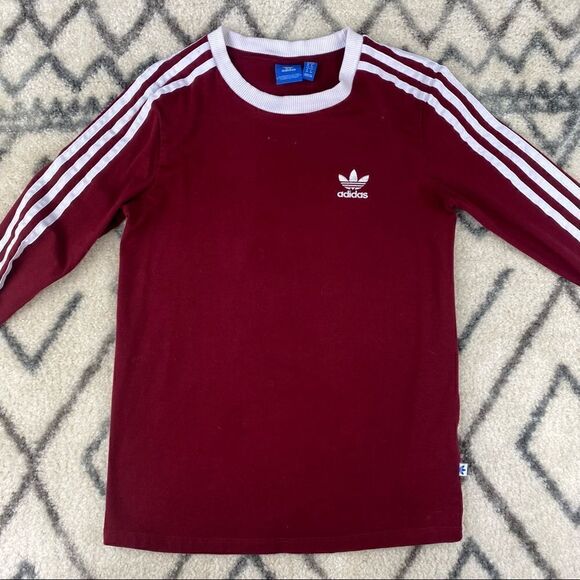Adidas Three Stripe Long Sleeve Top - Picture 2 of 6